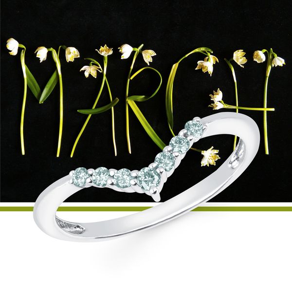 14k White Gold Gemstone Fashion Ring Image 5 David Mann, Jeweler Geneseo, NY