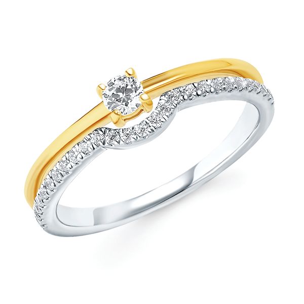 14k Yellow & White Gold Fashion Ring David Mann, Jeweler Geneseo, NY