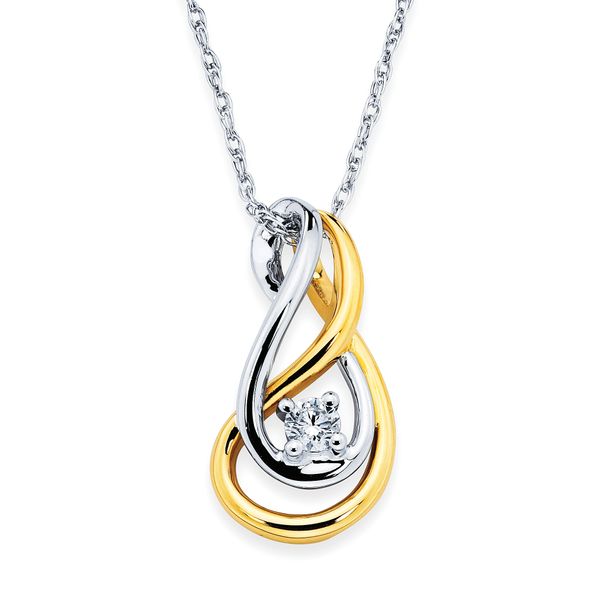 14k Yellow & White Gold Diamond Pendant Bell Jewelers Murfreesboro, TN