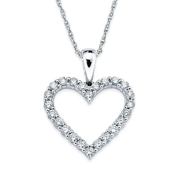 14k White Gold Heart Pendant Nyman Jewelers Inc. Escanaba, MI