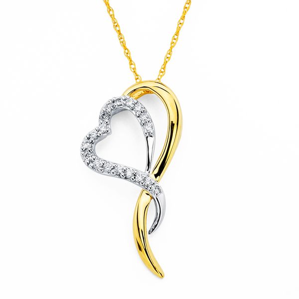 14k Yellow Gold Heart Pendant Lewis Jewelers, Inc. Ansonia, CT