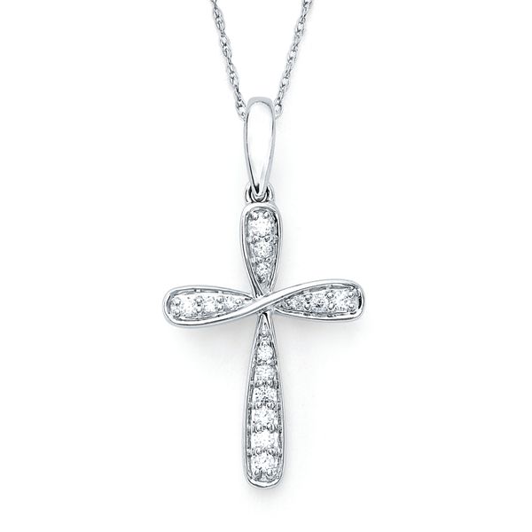 14k White Gold Diamond Cross Ritzi Jewelers Brookville, IN