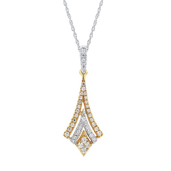14k White & Yellow Gold Diamond Pendant Jimmy Smith Jewelers Decatur, AL