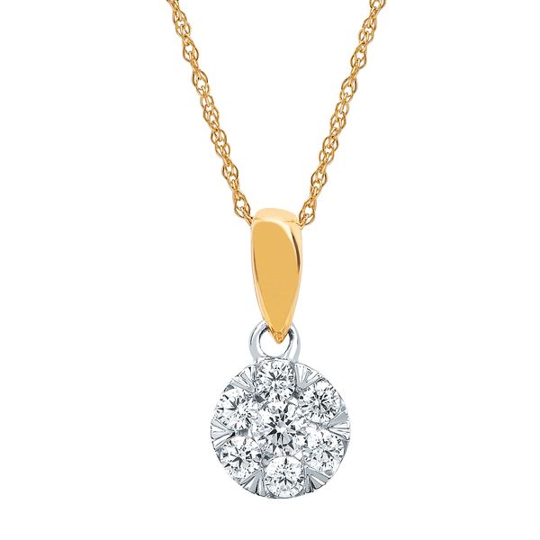 14k Yellow & White Gold Diamond Pendant Mesa Jewelers Grand Junction, CO