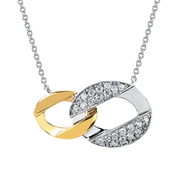 14k White & Yellow Gold Diamond Pendant Z's Fine Jewelry Peoria, AZ
