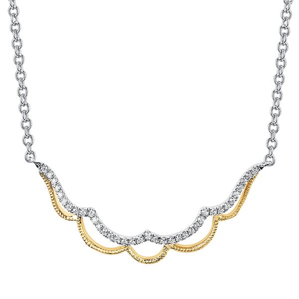 14k White & Yellow Gold Diamond Pendant Z's Fine Jewelry Peoria, AZ