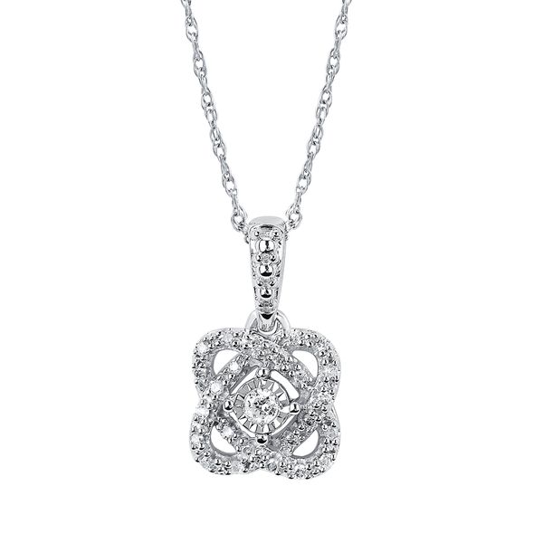 14k White Gold Diamond Pendant Brynn Elizabeth Jewelers Ocean Isle Beach, NC