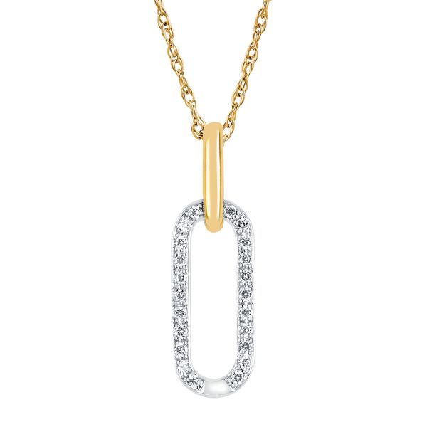 14k White & Yellow Gold Diamond Pendant Jones Jeweler Celina, OH