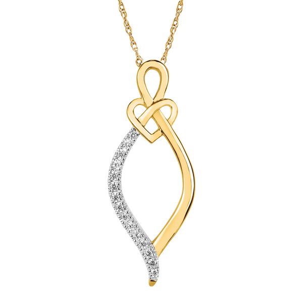 14k Yellow Gold Diamond Pendant Scirto's Jewelry Lockport, NY
