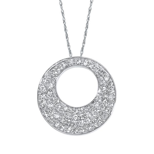 14k White Gold Diamond Pendant Marks of Design Shelton, CT