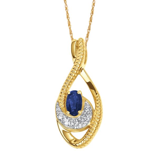 14k Yellow Gold Diamond Pendant Lewis Jewelers, Inc. Ansonia, CT