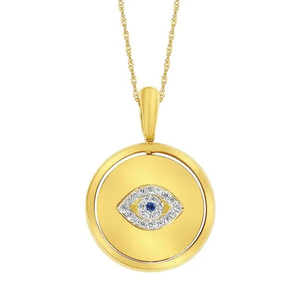 14k Yellow Gold Diamond Pendant