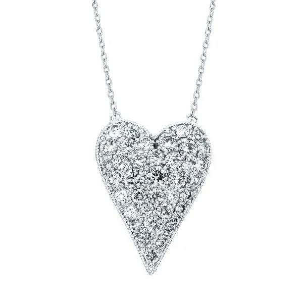 14k White Gold Diamond Pendant