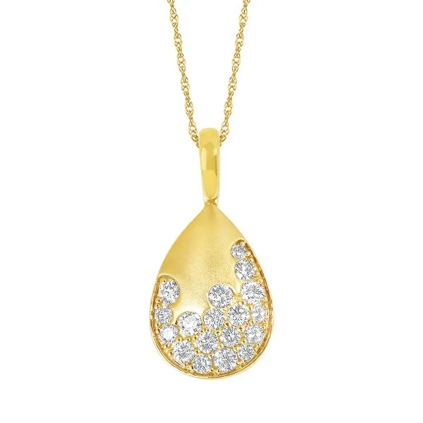14k Yellow Gold Diamond Pendant