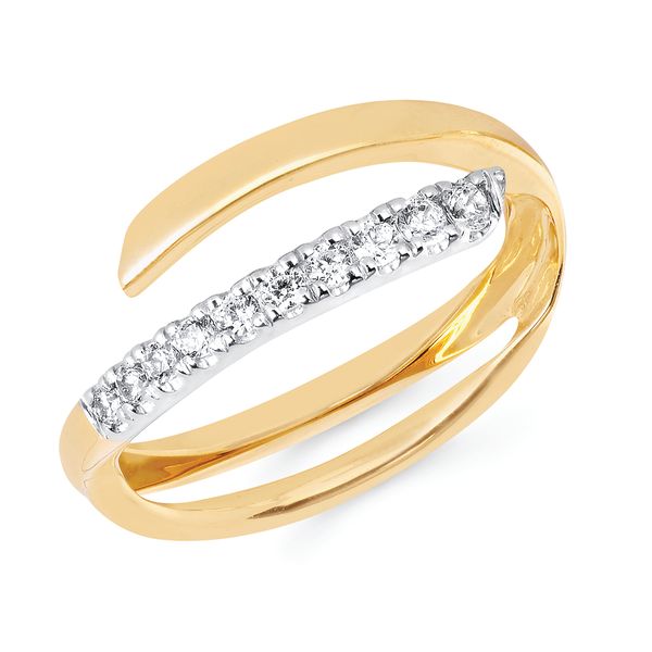 14k Yellow & White Gold Ring Insert Becky Beck's Jewelry DeKalb, IL