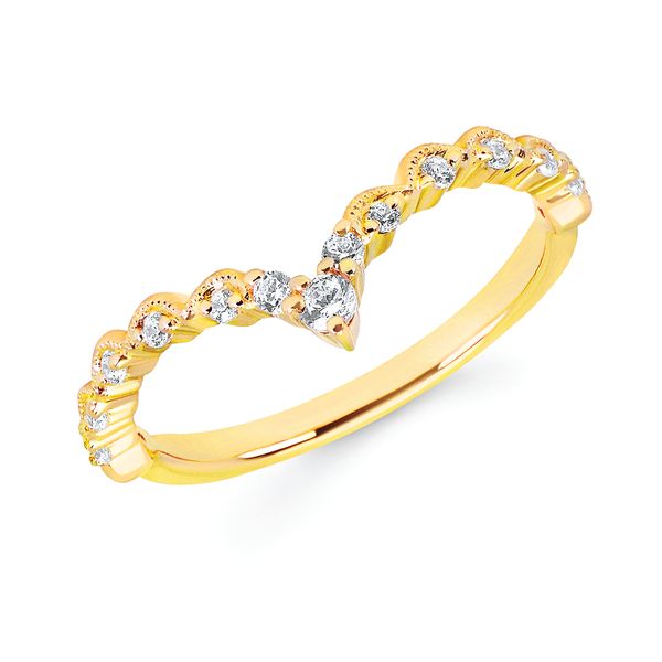 14k Yellow Gold Diamond Wedding Band Avitabile Fine Jewelers Hanover, MA