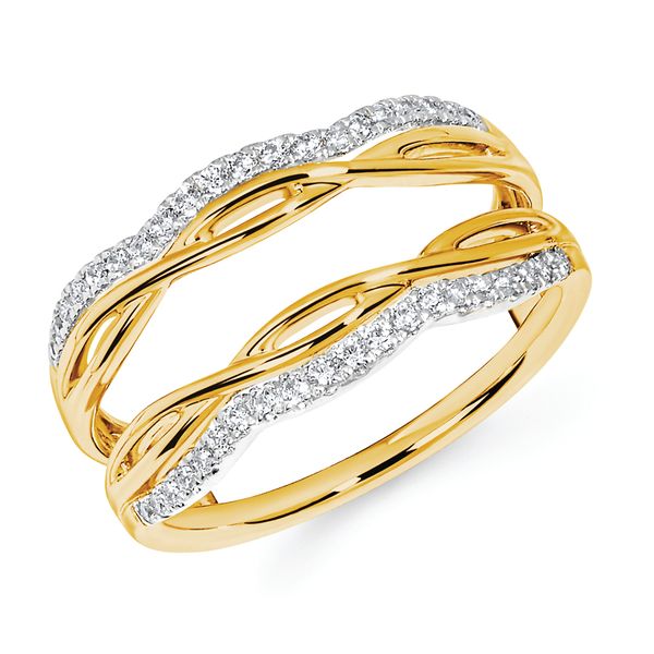 14k Yellow & White Gold Ring Insert Bell Jewelers Murfreesboro, TN