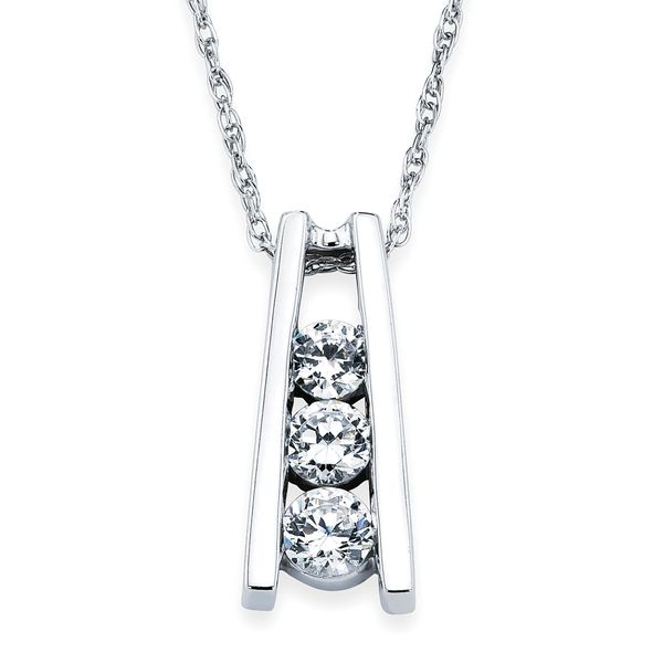 14k White Gold Diamond Pendant Avitabile Fine Jewelers Hanover, MA