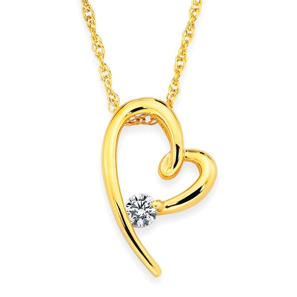 14k Yellow Gold Heart Pendant Scirto's Jewelry Lockport, NY