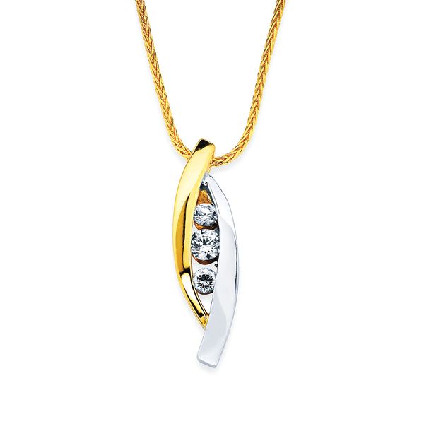 14k Yellow & White Gold Diamond Pendant Dondero's Jewelry Vineland, NJ