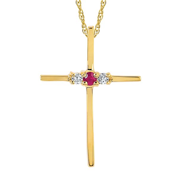 14k Yellow Gold Diamond Cross Engelbert's Jewelers, Inc. Rome, NY