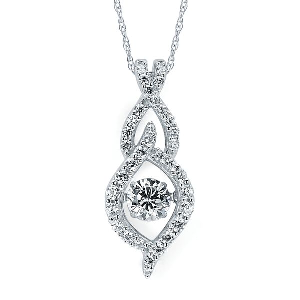 14k White Gold Diamond Pendant Conti Jewelers Endwell, NY