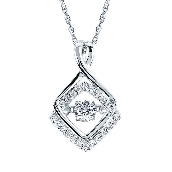 14k White Gold Diamond Pendant Jewel Smiths Oklahoma City, OK