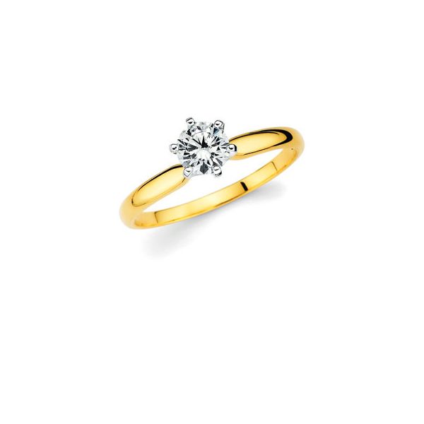 14k Yellow & White Gold Engagement Ring Dondero's Jewelry Vineland, NJ