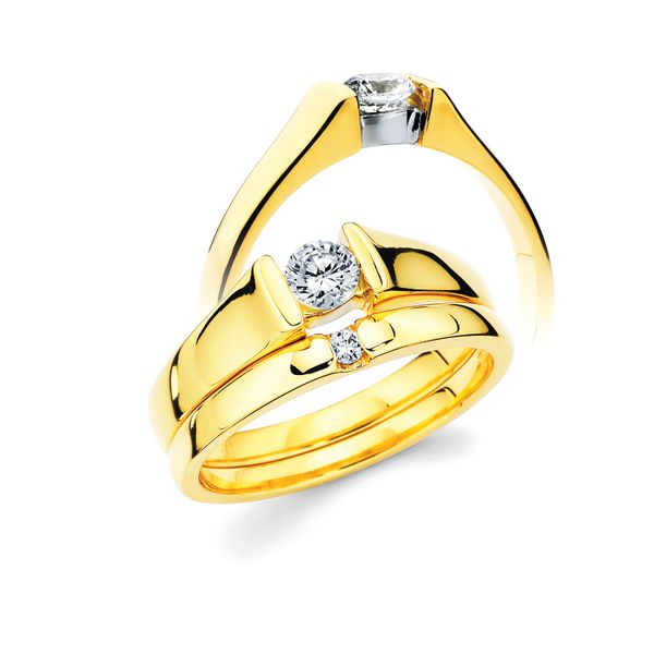 14k Yellow & White Gold Bridal Set Daniel Jewelers Brewster, NY