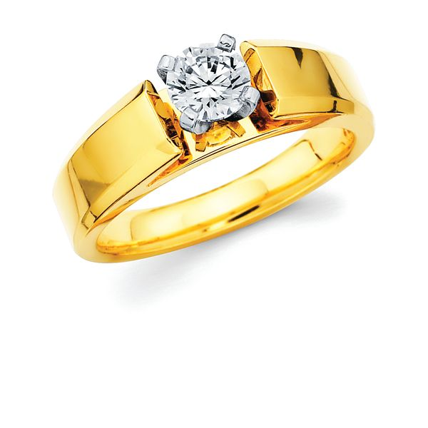 Moissanite Round Diamond Men's Ring, 14k/18k Solid Gold Ring for Men, Round  Moissanite Men's Ring, Silver Ring for Men, Platinum Gents Ring - Etsy