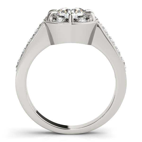 14K White Gold Round Halo Engagement Ring 83493-10-14KW, Cravens & Lewis  Jewelers