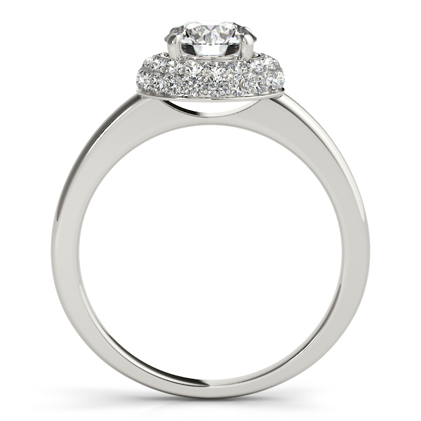 10K White Gold Round Halo Engagement Ring 50533-E-1-10KW | Lennon's W.B ...