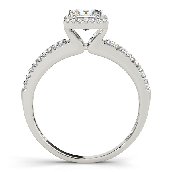 14K White Gold Halo Engagement Ring Image 2 Ray Jewelers Elmira, NY