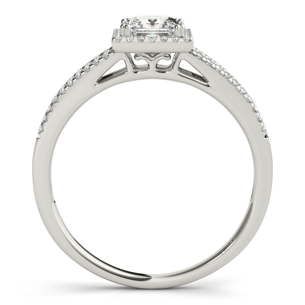 10K White Gold Round Halo Engagement Ring 83493-11-10KW, George Press  Jewelers
