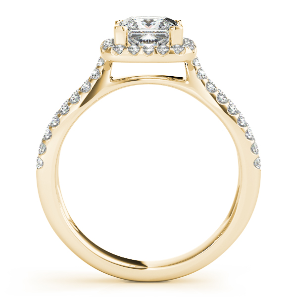 14K Yellow Gold Halo Engagement Ring Image 2 Elgin's Fine Jewelry Baton Rouge, LA