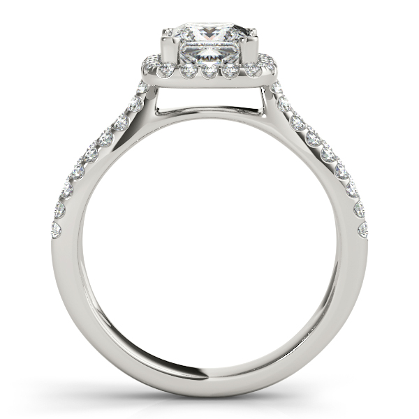 10K White Gold Halo Engagement Ring Image 2 Ray Jewelers Elmira, NY