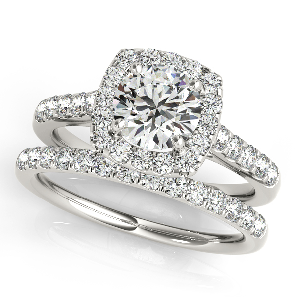 Peter Storm 14k White Gold 3 Stone Engagement Rings