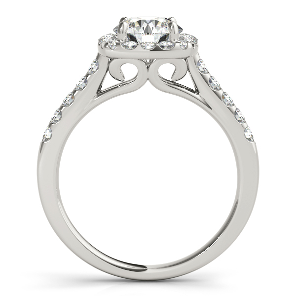 14K White Gold Round Halo Engagement Ring Image 2 Holliday Jewelry Klamath Falls, OR