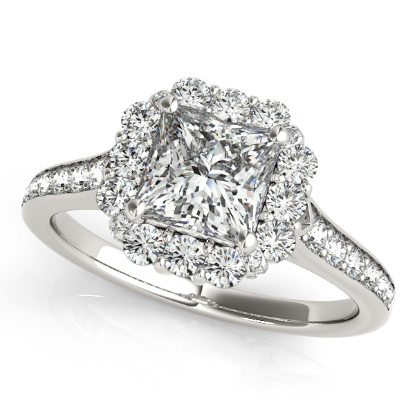 10K White Gold Halo Engagement Ring Ray Jewelers Elmira, NY