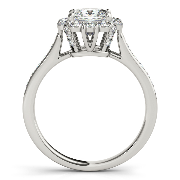 10K White Gold Halo Engagement Ring Image 2 Ray Jewelers Elmira, NY