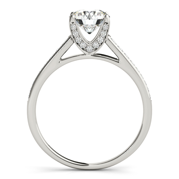10K White Gold Single Row Prong Engagement Ring Image 2 Hingham Jewelers Hingham, MA