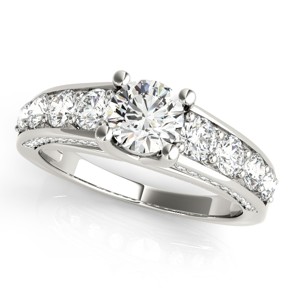 14K White Gold Trellis Engagement Ring Hingham Jewelers Hingham, MA