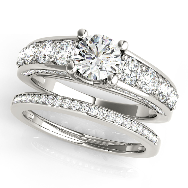 18K White Gold Trellis Engagement Ring Image 3 Hingham Jewelers Hingham, MA