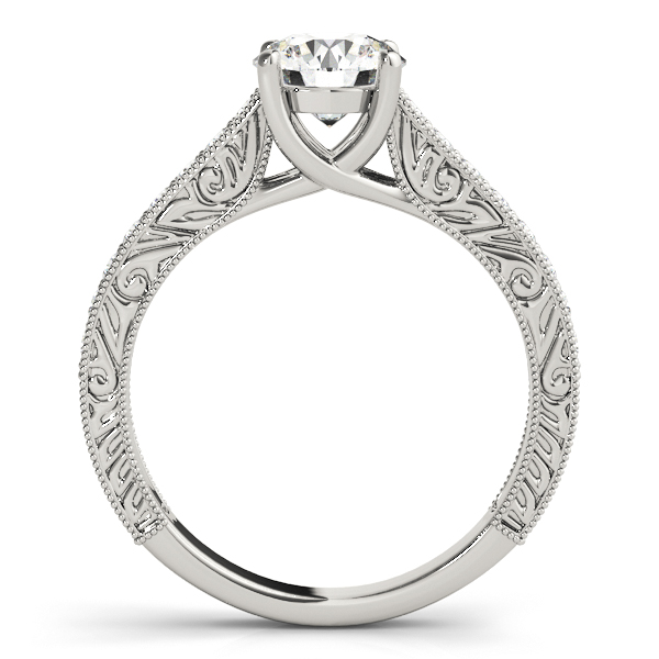 14K White Gold Trellis Engagement Ring Image 2 Grono and Christie Jewelers East Milton, MA