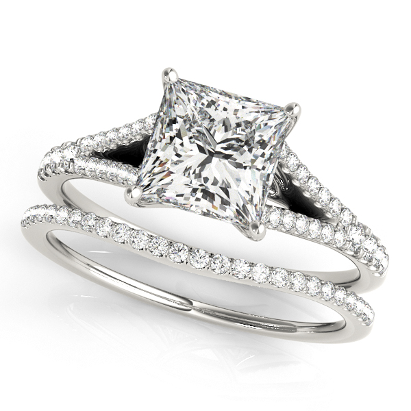 14K White Gold Multi-Row Engagement Ring Image 3 Elgin's Fine Jewelry Baton Rouge, LA