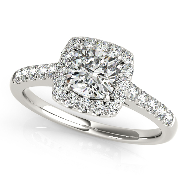 10K White Gold Halo Engagement Ring Ray Jewelers Elmira, NY