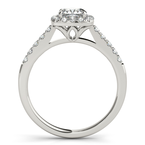 10K White Gold Halo Engagement Ring Image 2 Ray Jewelers Elmira, NY