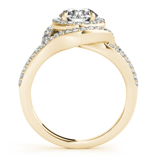 14K Yellow Gold Round Halo Engagement Ring Image 2 Ware's Jewelers Bradenton, FL