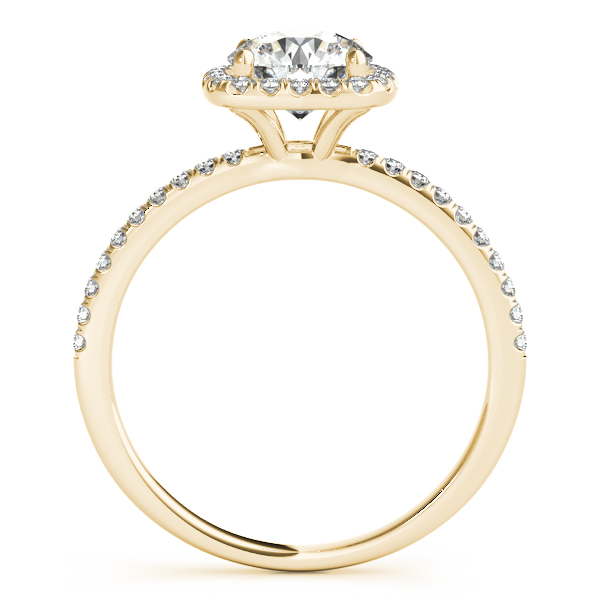 18K Yellow Gold Round Halo Engagement Ring Image 2 Ware's Jewelers Bradenton, FL