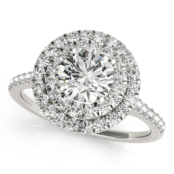 Not Enhanced 1ct Round Cut Diamond Prong Bridal Pave Tellis Engagement Ring  Solid 18K Gold H SI2 - Walmart.com
